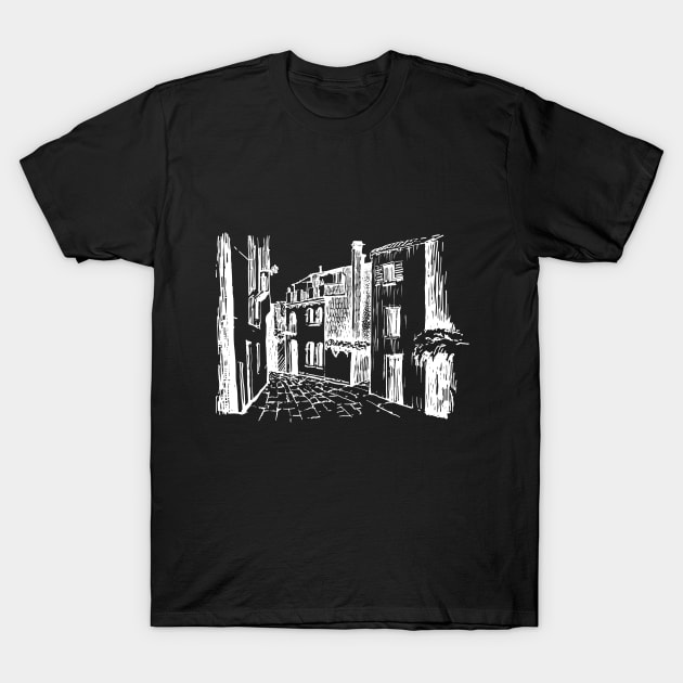 A unique gift with an urban landscape. T-Shirt by ElizabethArt